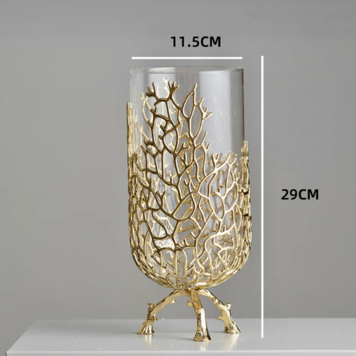 Exclusive Metal Coral Vases (Set Of 2)