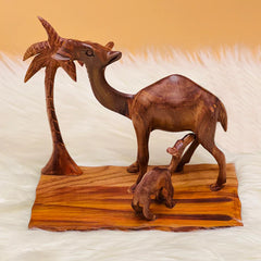 Wooden Camel Heritage Sculpture