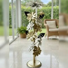 Metal Floral Floor Decor