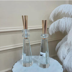 Modern Crystal Candle Holder (Set Of 2)