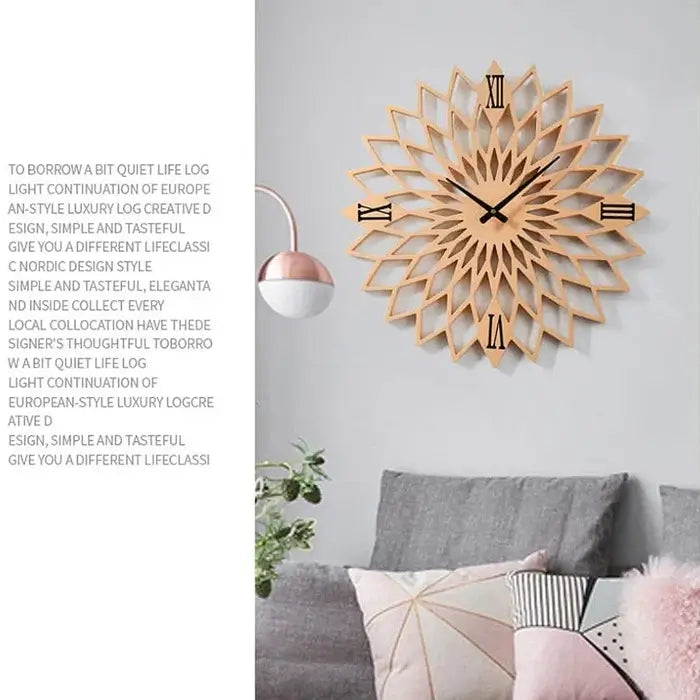 Geometric Wooden Decorative Wall Clock