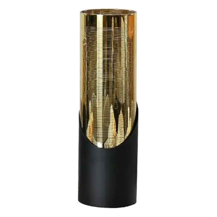 Glass Vase Golden Stripe