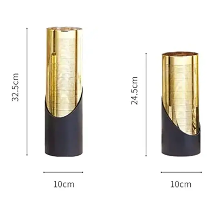 Glass Vase Golden Stripe