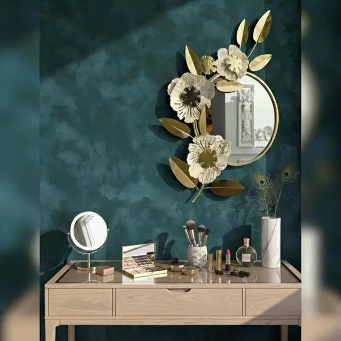 Golden Bloom Harmony Mirror