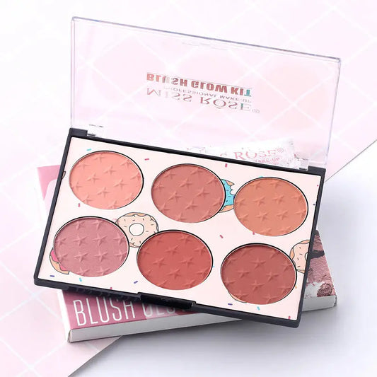 6 Color Miss Rose Blush Palette