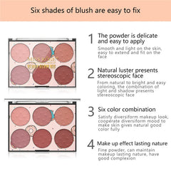 6 Color Miss Rose Blush Palette