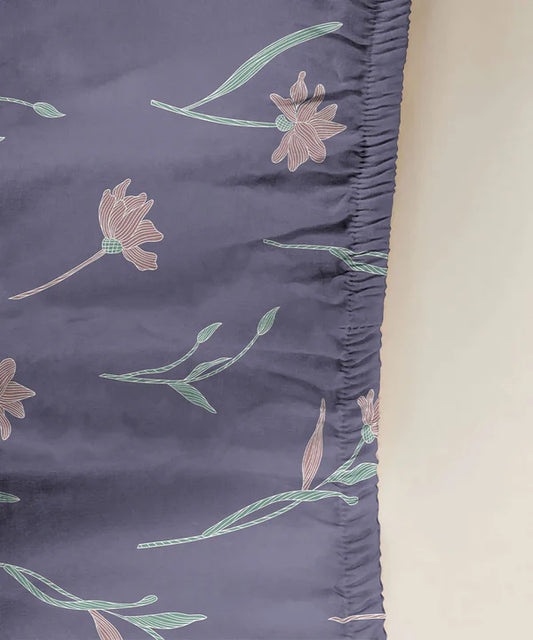 TINTED FLORA - FITTED SHEET