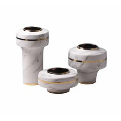 Handmade Nordic Modern Ceramic Marble Vases (Set Of 3)