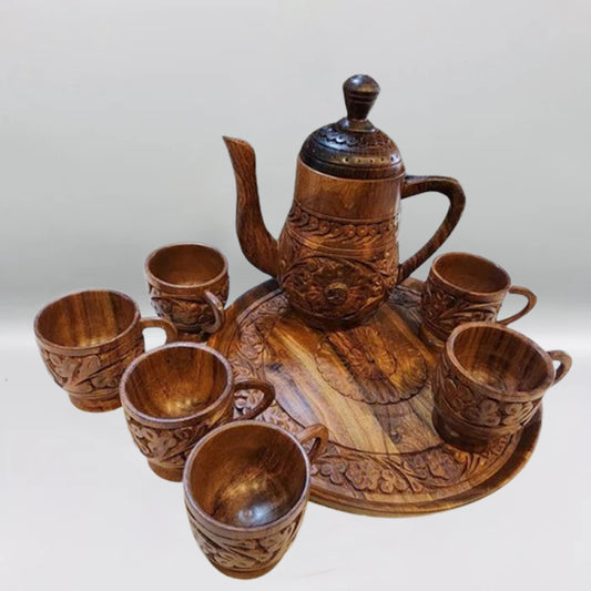 Wooden Handmade Kettle Set