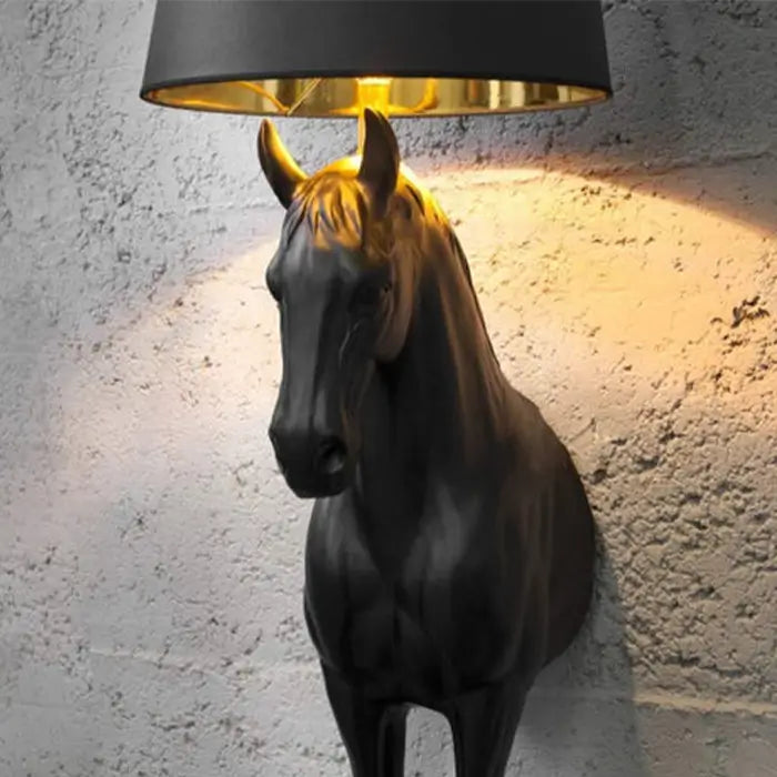 Resin Horse Statue Floor Lamp
