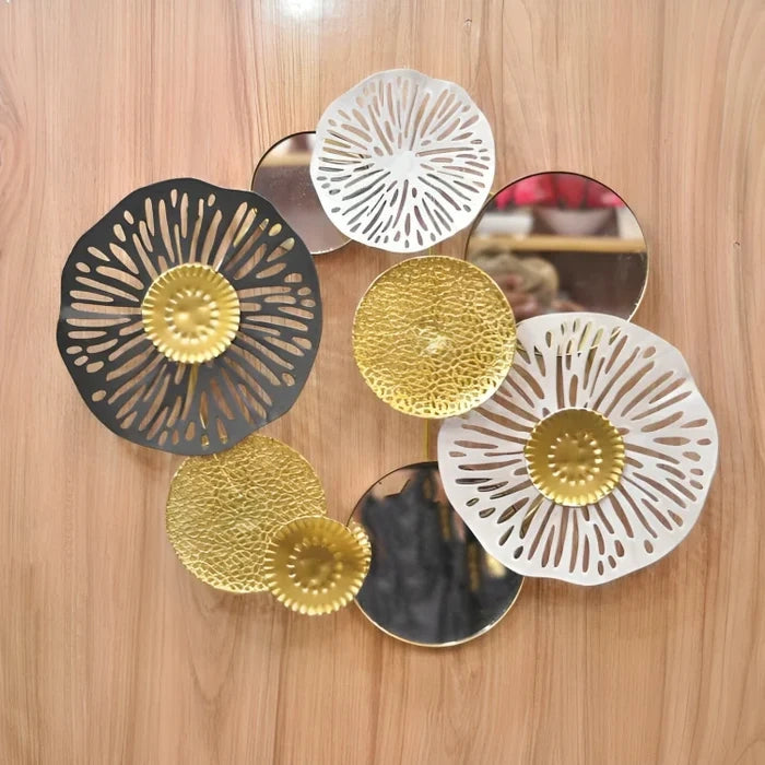 Metallic Round Shaped Wall Decor