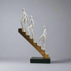 Resin Man On Stairs Statue