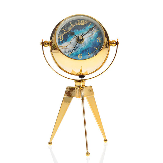 Golden Tripod Clock 20 CM