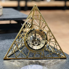 Pyramid Metal Clock