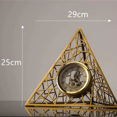 Pyramid Metal Clock