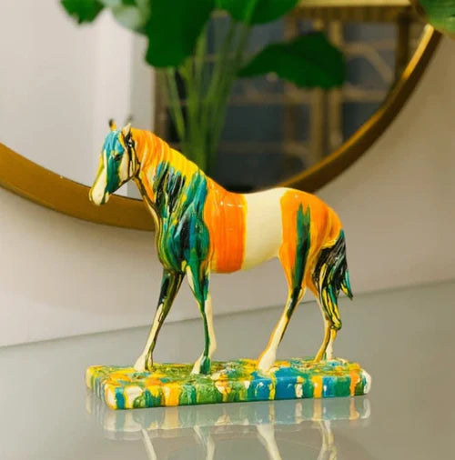 Multicolored Horse Sculpture