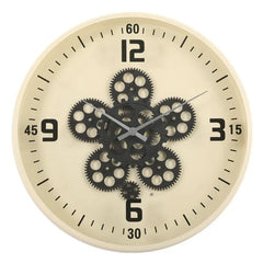 Moving Gears Metal Wall Clock