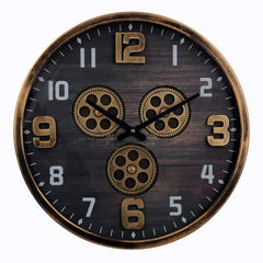 Moving Gear Retro Metal Wall Clock