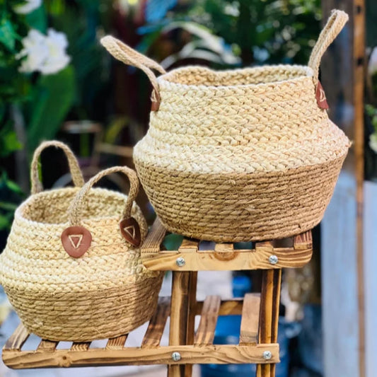 Cane Planters & Storage Bucket (Set Of 2)