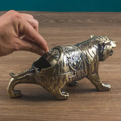 Tiger Shaped Metal Ashtray