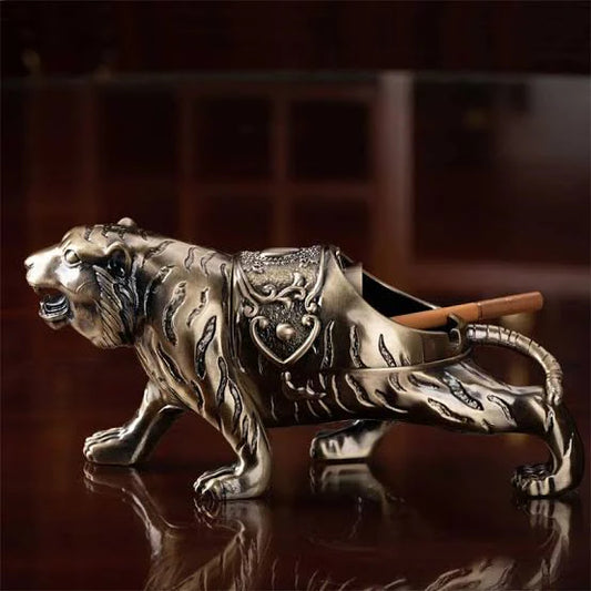 Tiger Shaped Metal Ashtray