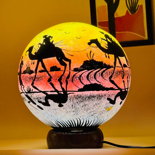 Desert Scene Moon Lamp