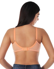 LAYERED SOFT COTTON BRA -SALMON