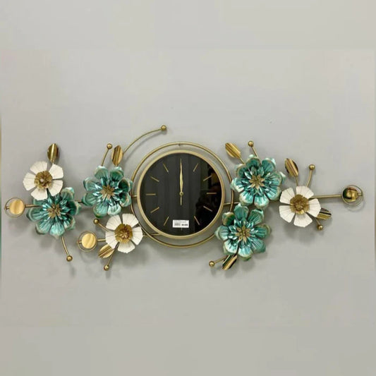 Exclusive Flower Green Wall Clock