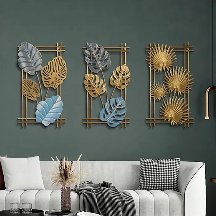 Leafy Metal Wall Hanging