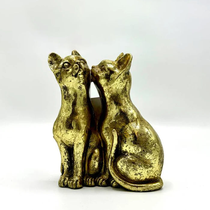 Loving Cat Duo Sculpture