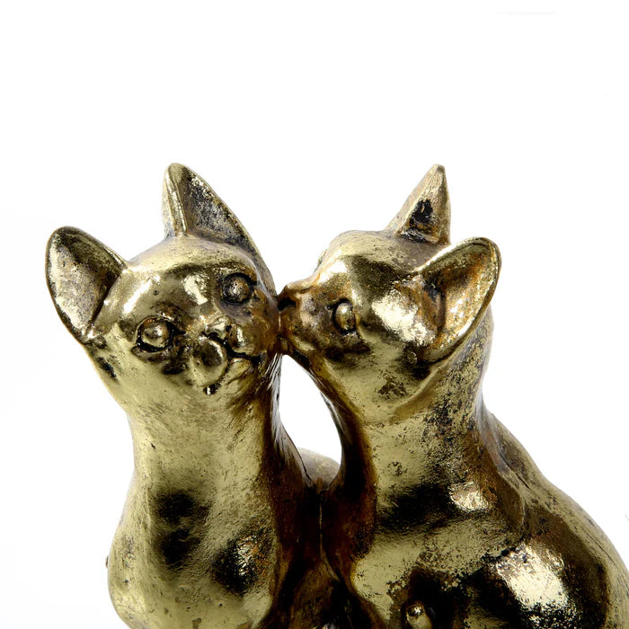 Loving Cat Duo Sculpture