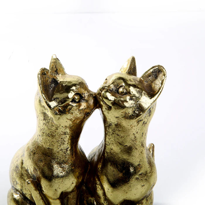 Loving Cat Duo Sculpture