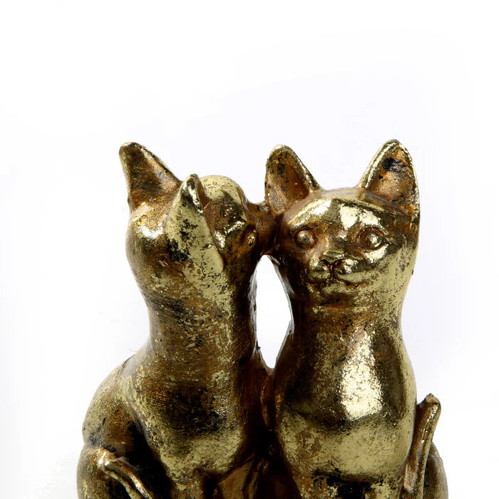 Loving Cat Duo Sculpture