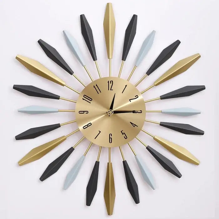Luxe Metal Wall Clock For Living Room
