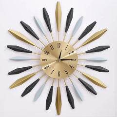 Luxe Metal Wall Clock For Living Room