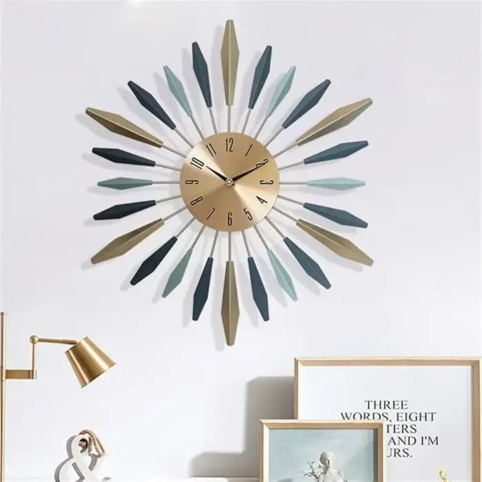 Luxe Metal Wall Clock For Living Room