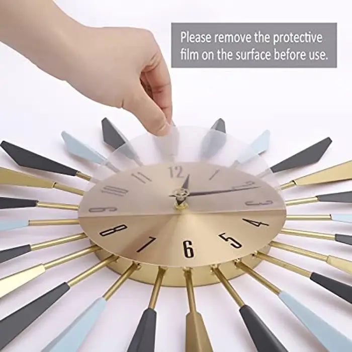 Luxe Metal Wall Clock For Living Room