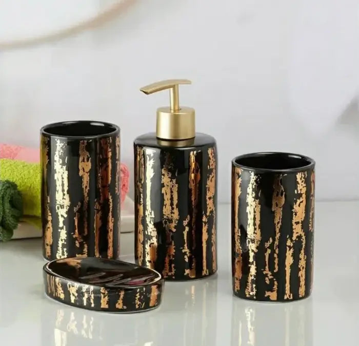 Luxury Black Bathroom Accessories Set