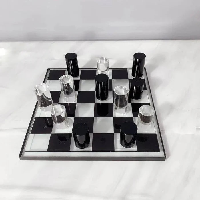 Modern Luxury Marble Crystal Chessboard