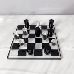 Modern Luxury Marble Crystal Chessboard