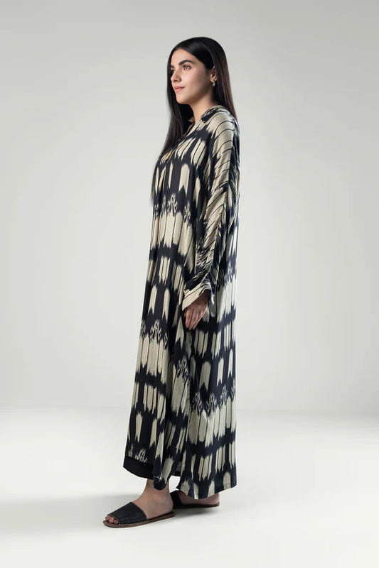 Printed Textured Linen Tunic