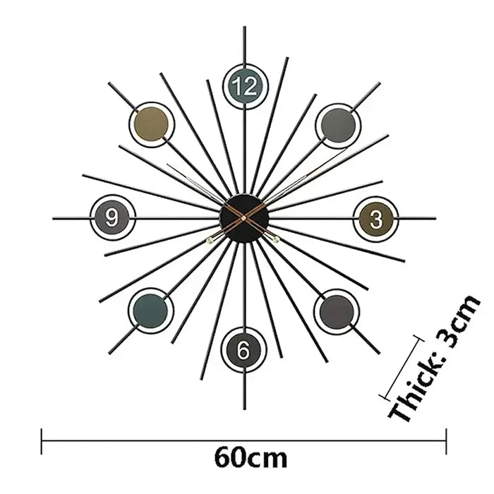 Home Metal Clock Wall Decor