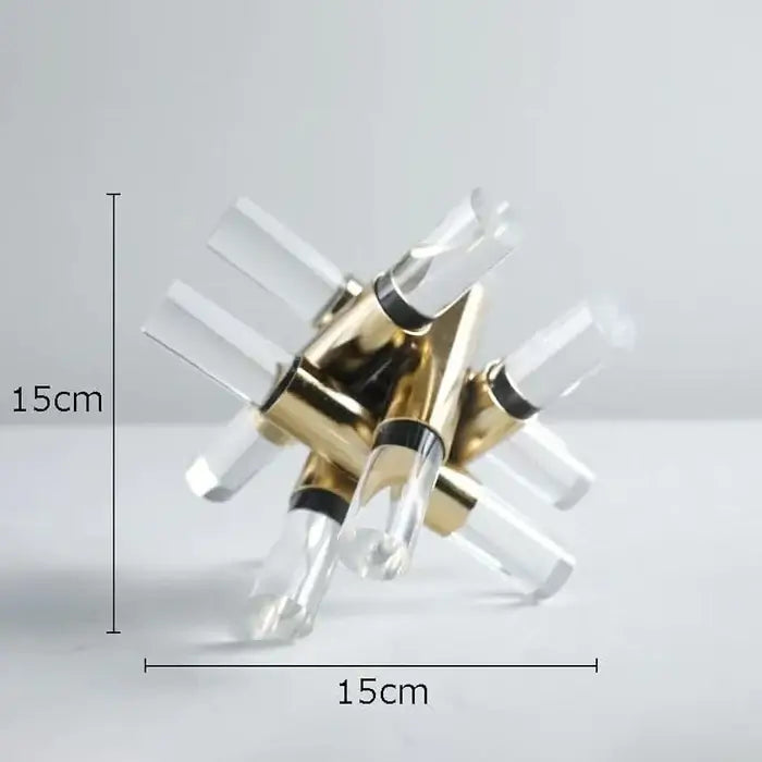 Metal Cross Geometric Decoration Piece