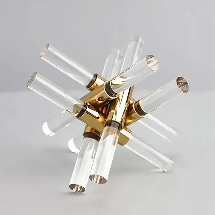Metal Cross Geometric Decoration Piece