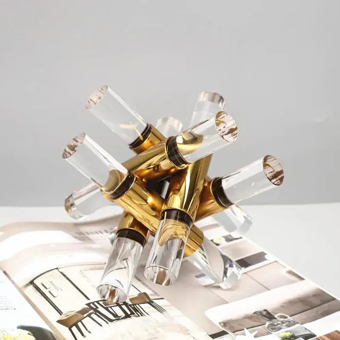 Metal Cross Geometric Decoration Piece