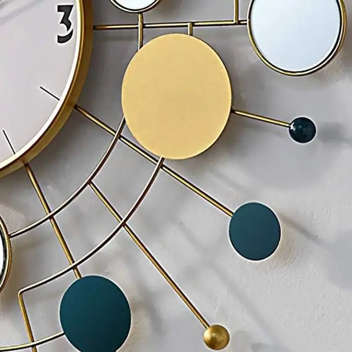 Decoration Metal Wall Clock With Mirror Glass