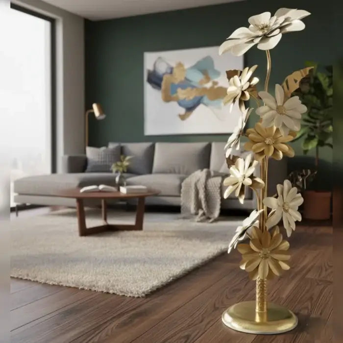 Metal Floral Floor Decor