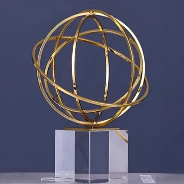 Metal Gold Sphere Ornament