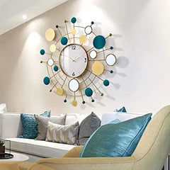 Decoration Metal Wall Clock With Mirror Glass