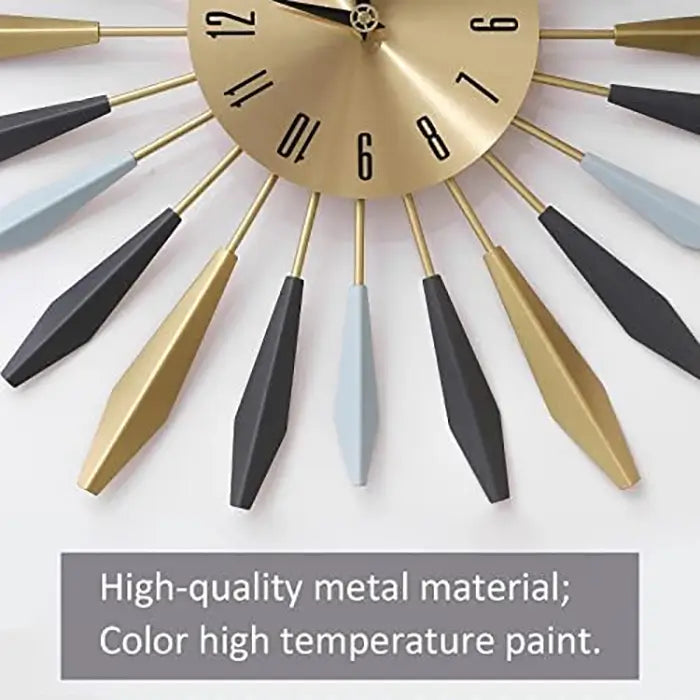 Luxe Metal Wall Clock For Living Room